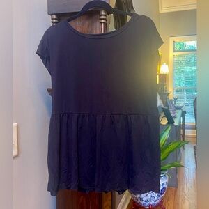 Piko Black Women's peplum Top